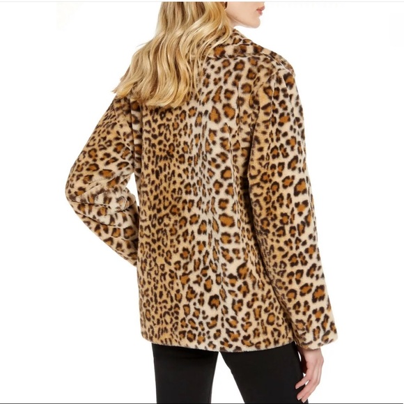 Halogen Leopard Print Faux Fur Coat - XS/S - Picture 15 of 16